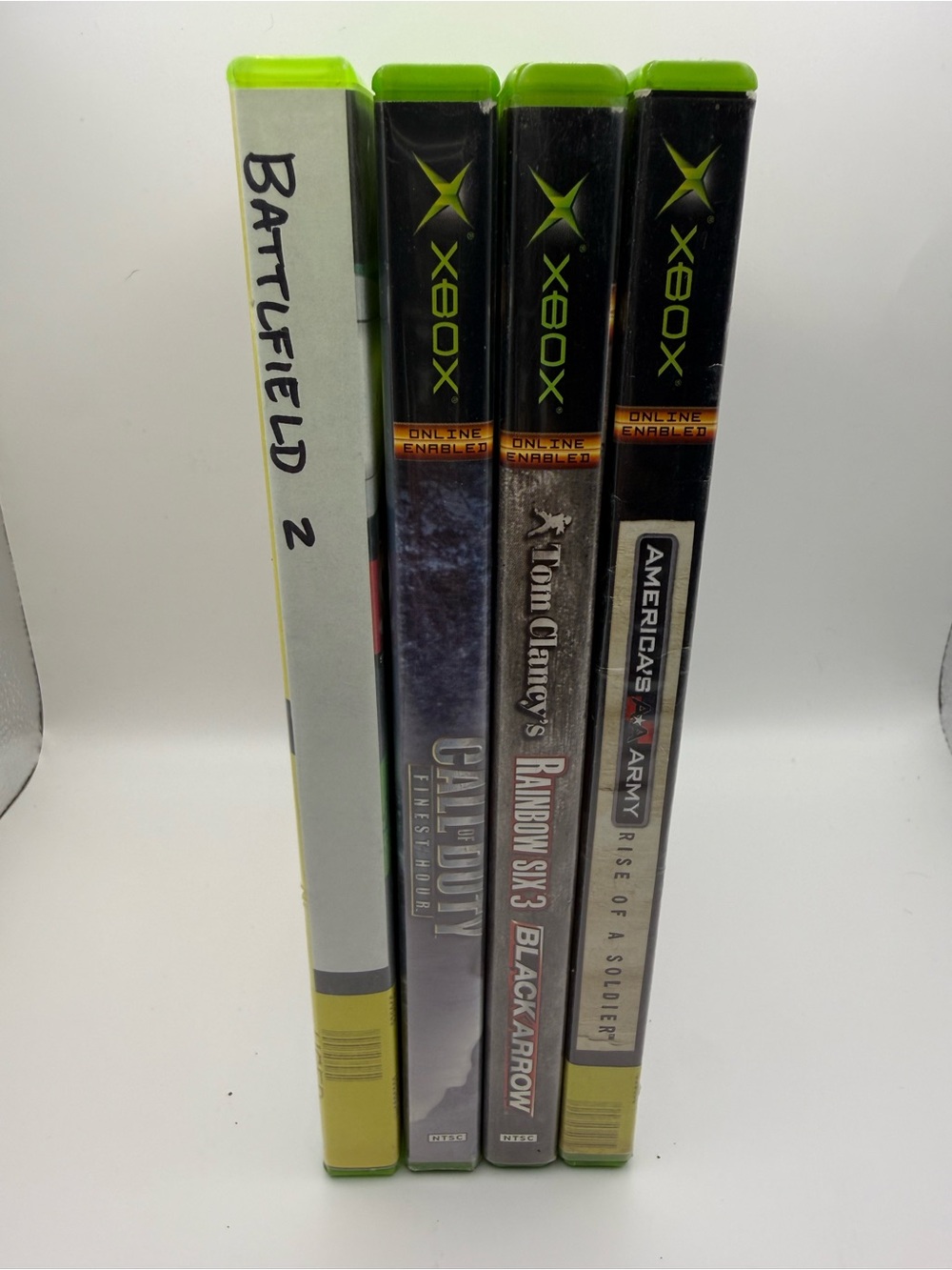 Xbox 4 Game Bundle American Army, Rainbow Six 3, Call Of Duty, Battlefield 2